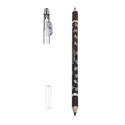 2 in 1 Double Head Eyebrow Pencil with Pencil Sharpener for Long-lasting Beauty, for Home and Travel Makeup - Black and Coffee Shades, sweat-proof and portable, Suitable for