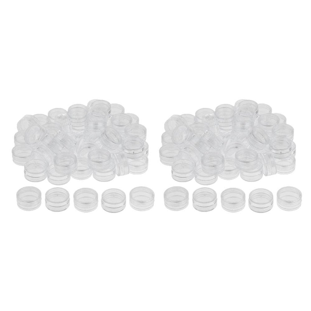 100x 3g Cosmetic Pot Jars Set for Makeup and Skincare - Compact and Containers for Travel - Perfect for Storing Creams, Lotions, Lip Balm, and More