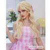 24inch Cosplay Long wavy Synthetic Wig for Woman for Hair Loss Natural Long Wig with Bangs (Gold) view 2