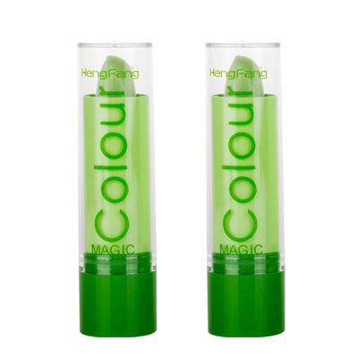 2 Lot Temperature Changing Long Lasting Pink Lipstick Balm Stick for Moisturizing Dry Lips - Fashionable & Natural | Shimmery Pink Shade | Beewax & Plant Extracts - for Women's