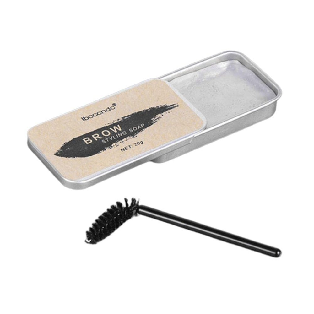 4D Eyebrow Styling Soap with Brows Brush | Long Lasting Brow Setting Gel | Natural and Bushy Result | Brow Makeup Balm for Face Sculpting | 20g Net Content