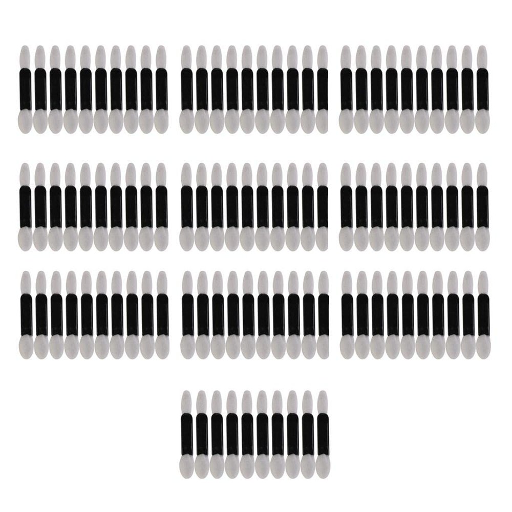 100x Soft Eye Shadow Applicator Sponge Makeup Brush Kit Disposable for Daily Lip Eyeshadow Application - Professional Quality, Dual Ended, 100 Pcs, For All Makeup Users