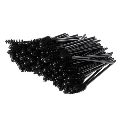 100x Disposable Mascara Wand Eyelash Brushes Set for Perfect Makeup Look - Spiral Wands for Extensions, Separating Tiny Eyelashes - Super Soft Nylon Brush - for Makeup Artists