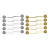 20 Pcs Gold/Silver Hair Clip Tray Base Setting - DIY Personalized Accessories for Cabochon Making - Brass Material view 1