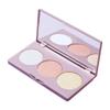 3-Color Women's High Contour Palette Face Shade Shadow Powder - Long Lasting, Portable Makeup for Work, Party, Wedding - Higher, Bronzer, Blush in One view 1