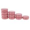 10-Piece Pink Aluminum Lip Balm Containers with Sealable Twist Screwtop Cover - Travel Size Mini Cosmetic Jars - 60g Capacity - Homemade lip balms, Nail Art, Cosmetics - for On- view 1