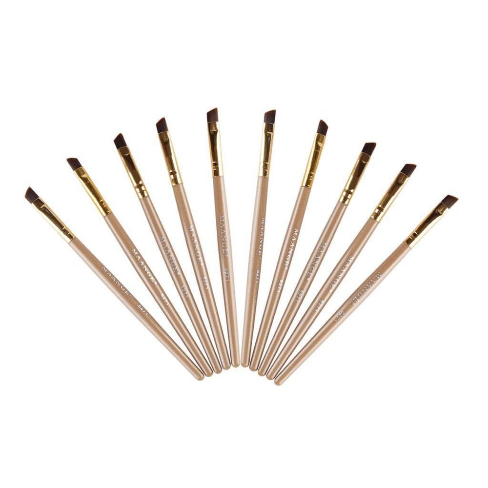 10 Packs Eyebrow Brush Definer Shader Beauty Tools for Precise Eyebrow Shape, Smooth Application, Portable and weight, Great for Professional or Personal Use