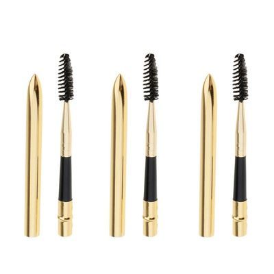 3pcs Eyelash Mascara Wands Set - Reusable & Detachable Nylon Brushes with Wood Handle - For Lash & Eyebrow Styling, for Everyday Use - Eyelash Extension Tool Kit