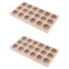 2-Piece Natural Pine Wooden Essential Oil Storage Box Organizer Tray Holder with Large Roller Balls, Perfect for Display and Travel, 30ml 25ml Bottles, Aromatherapy Storage Rac view 1