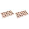2-Piece Natural Pine Wooden Essential Oil Storage Box Organizer Tray Holder with Large Roller Balls, Perfect for Display and Travel, 30ml 25ml Bottles, Aromatherapy Storage Rac view 2
