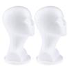 2Pcs Foam Mannequin Head Stand Small - Perfect for Wigs, Hats, Jewelry - Portable Styrofoam Female Mannequin for Hairpieces, Headwear - Salon, Store, Travel - 12inch Height view 1