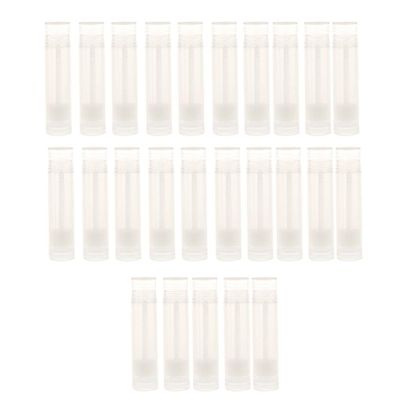 25Pcs Empty Lip Balm Tubes Cosmetic Containers, DIY Lipstick Bottles -, Perfect PP Material - Clear, Travel Makeup Containers for Lip Balm, Lip Gloss, Design Tube