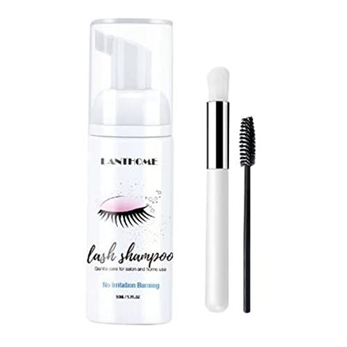 Foaming Eyelash Extension Shampoo 50ml - Gentle Lash Cleanser with Natural Lashes Strengthening formula - Perfect for Daily Use - 6 Pack Kit