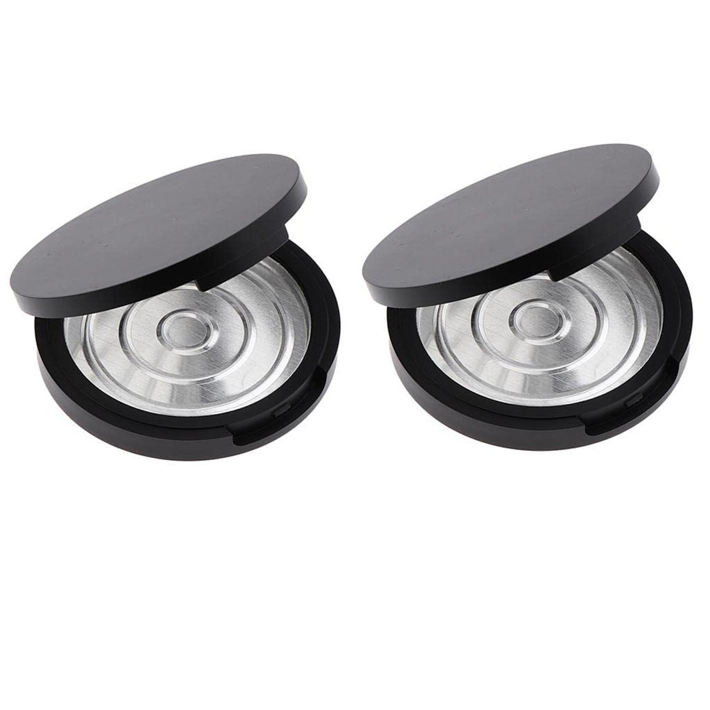 2x Empty Powder Cases for Easy Storage and Travel with Mirror | Multi-purpose Cosmetic Container for Makeup Powder, Eyeshadow, Blusher, and High | Compact and Portable Beauty