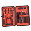 18Pcs Stainless Steel Manicure Pedicure Set Kit | Portable Travel Nail Care Tools | Rust | Complete Hand Foot Facial Care | for Women Men Home Salon view 1
