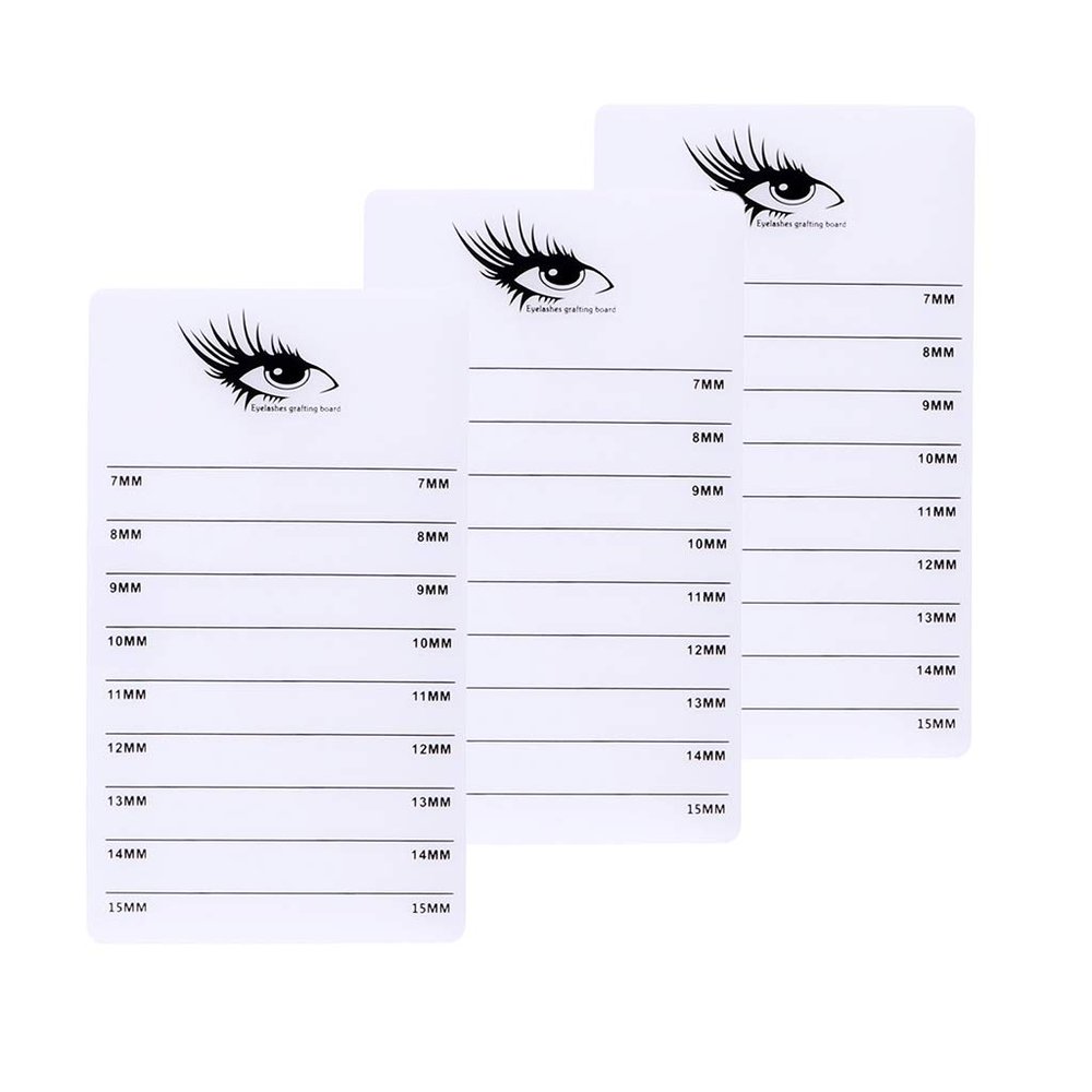 3Pcs Acrylic False Lashes Glues Holder Board | Glue Stand Plate for Easy Application | Reusable Eyelash Extension Tool | Beauty Salon or Individual Use