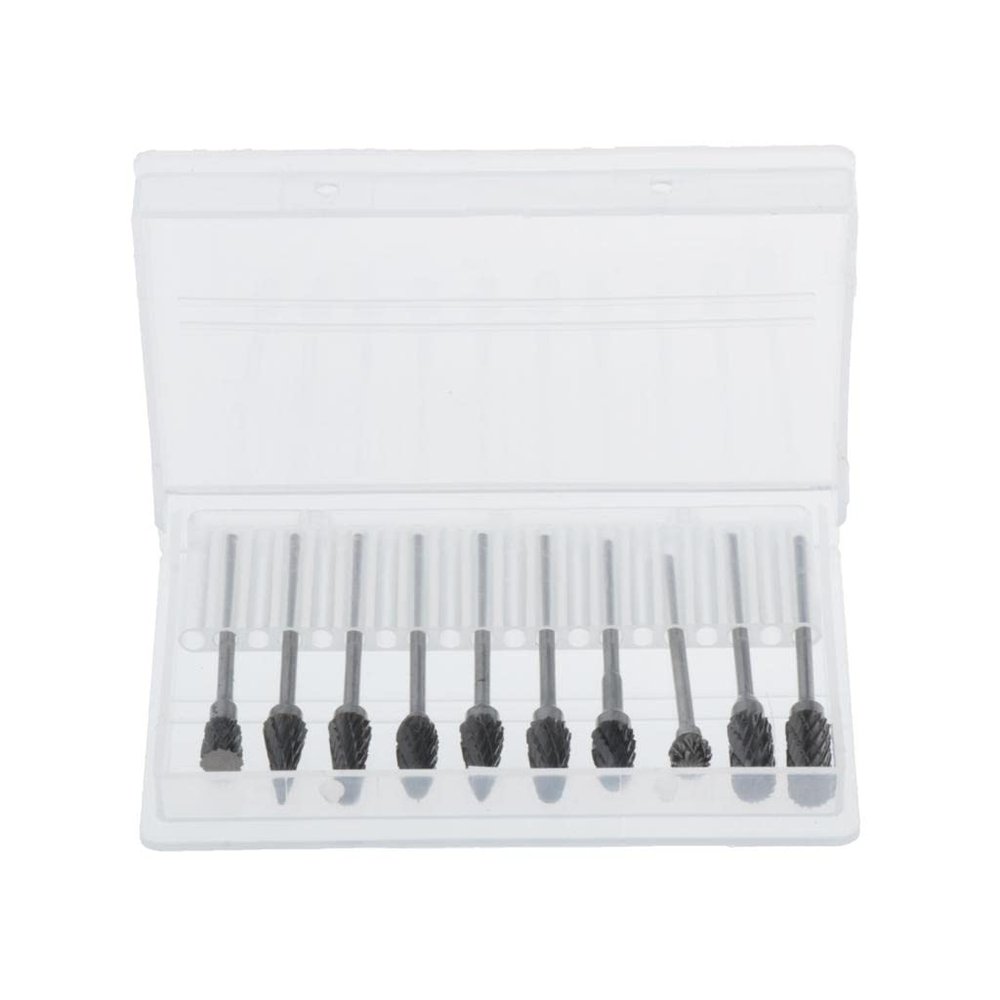 10x Professional Nail Art Drill Bit Manicure DIY Kit - Tungsten Steel Bits for Nail Filing, Sanding, Buffing - Perfect for Salon, SPA, Personal Use