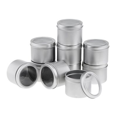 10 Packs 100ml Round Aluminum Cosmetic Cream Empty Lip Balm Jars - Travel-size Containers for Homemade Lip Balms and Creams - weight and - for Makeup On-the-Go - Targeted