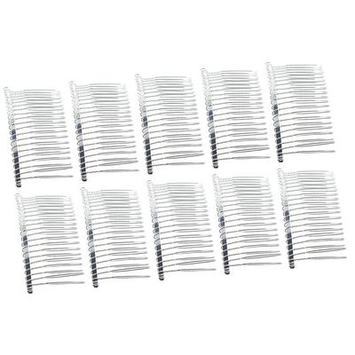 10pcs Vintage Metal Hair Combs DIY Headdress Findings - Blank Side Comb for Bridal Hair Accessories, Jewelry Making Barrette