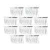 10pcs Vintage Metal Hair Combs DIY Headdress Findings - Blank Side Comb for Bridal Hair Accessories, Jewelry Making Barrette view 2