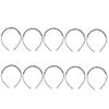10pcs Black Plastic Teeth Comb Hairband Hair Hoop Headband for Women Girls - Fashionable Hair Accessories for Wedding and Parties view 1