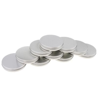 10-Pack Aluminum Screw Lid Lip Balm Containers - Corrosion- Cream Storage Pots - weight and Travel-Friendly - for Cosmetics Samples, Lip Balm, Pills, Essential Oils, and More