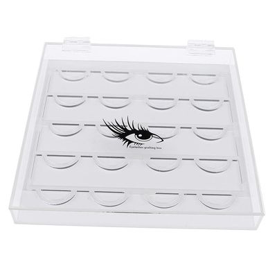Transparent Acrylic Eyelash Display Stand Holder Organize Case Free, Beauty Salon Storage Box Makeup Vanity Cosmetic Organizer, Clear Portable Travel Gift for Women Girls