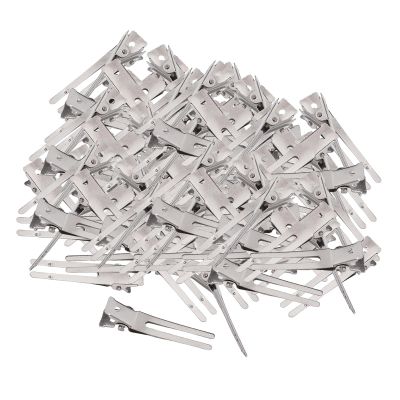 100Pcs Silver Alligator Hair Clip Set - Salon Styling Clips for Hair Care DIY Projects - 1.77 inch Hair Accessories Organizer - Perfect for Women, Girls, Crafters & Stylist