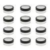 12PCS Refillable Loose Powder Containers with Sifter | Plastic Powder Box for Makeup | Portable and Convenient Cosmetic Pots | for Traveling and Daily Use | Clear and Black, 4. view 1