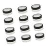12PCS Refillable Loose Powder Containers with Sifter | Plastic Powder Box for Makeup | Portable and Convenient Cosmetic Pots | for Traveling and Daily Use | Clear and Black, 4. view 2