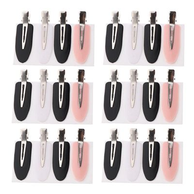 24 X Women No Bend Hair Clips Pin Curl Clips Makeup Set | Seamless Styling Clip for All Hair Types | weight Design | Great for Bangs | for Styling and Sleeping