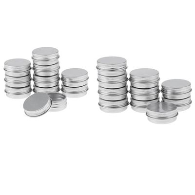 20 Pcs 15ml Aluminum Round Lip Balm Tin Container - Reusable Storage Kit for Lip Balm, Cosmetics, and Travel - Tight Screw Lid, Multi-purpose Use