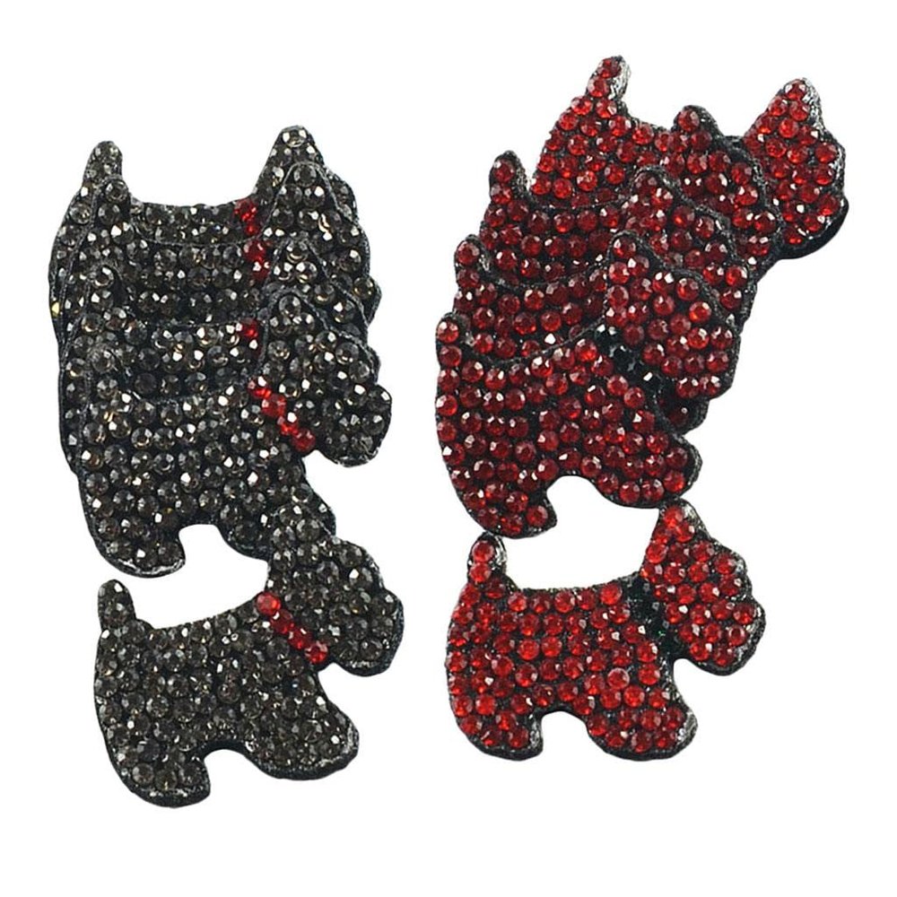 10 Pcs DIY Dog Sticker Hair Accessories - Craft Lovely Hair Jewelry, Headbands, and Decorative Hair Ties with Non-Woven Fabrics - Perfect for Ponytail Holders and Wedding Bouquet