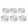 Set of 6 Aluminum Tins 200/250ml for Cosmetics and Storage - weight Spiral Screw Containers - for Lip Balms, Nail Art - Travel-Friendly view 2
