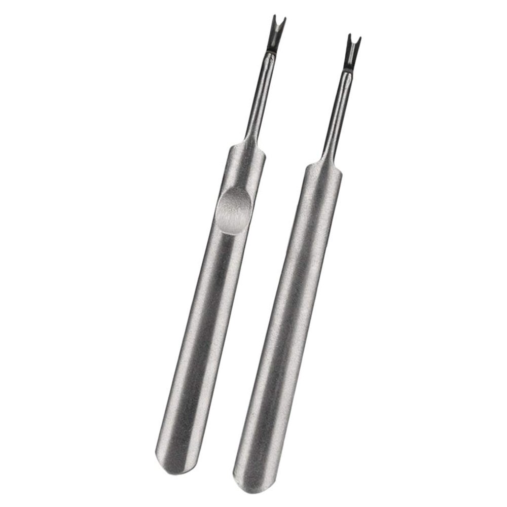 2 Pcs Stainless Steel Cuticle Pusher Trimmer Set | Dual Groove Design | and Easy to Use | For Perfect Manicure and Pedicure