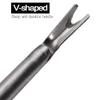 2 Pcs Stainless Steel Cuticle Pusher Trimmer Set | Dual Groove Design | and Easy to Use | For Perfect Manicure and Pedicure view 3