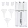 5ml Pack 3 | Transparent Empty Mascara Tubes & Lip Gloss Vials with Funnels - Acrylic | Refillable Containers for Eyelash Cream | 3pcs Set view 1