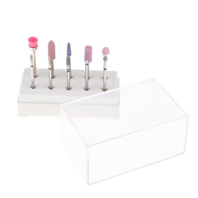 10x Quartz Nail Drill Bits Brush Set for Professional Manicurist Salon or Personal DIY Polishing, Grinding, and Reshaping with Free Storage Case - Nail Art Files for Electric