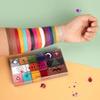 16 Colors Flash Oil Makeup Palette Kit for Halloween Festivals Parties Face Body Painting Fancy Dress Campfire Theme Prom Cosplay, Sweat-proof Professional Beauty Artists Adults view 4