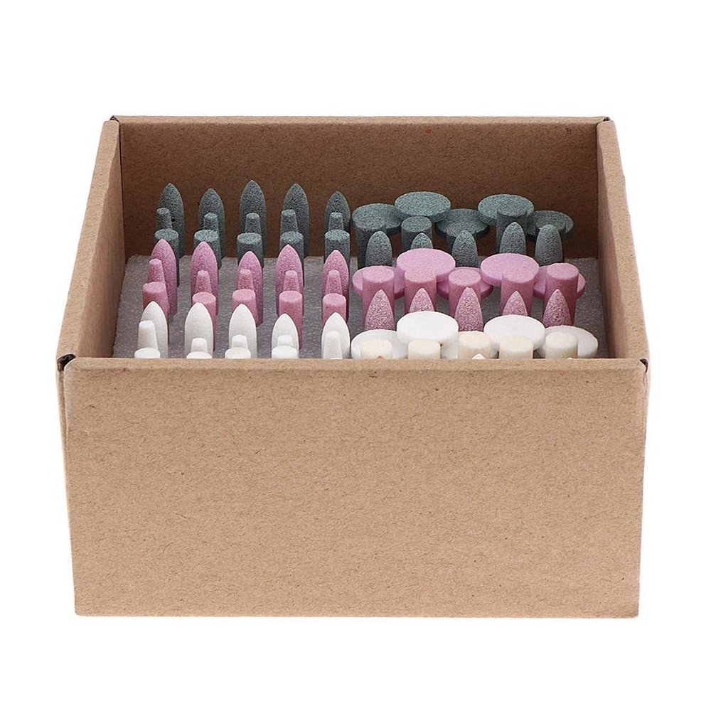 100pcs Quartz Stone Rotary Files for DIY Wood-working Carving, Metal Polishing & More - Nail Art Tool Set
