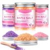 XIWEIOO Bath Salts for Soaking Himalayan Pink Bath feet soka sea Salt 3 Set Kit Lavender Orange Rose Scent Epsom Salt Tea Tree Oil Natural Soaking spa Set Christmas Gifts for Woman Mom Gifts Set view 1