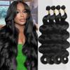 12A Body Wave Bundles Human Hair 16 18 20 22 Natural Black Color 100% Brazilian Human Hair Bundles For Women view 1