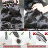 12A Body Wave Bundles Human Hair 16 18 20 22 Natural Black Color 100% Brazilian Human Hair Bundles For Women view 3