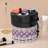 ZCFYGDX Cosmetic Bag Travel Toiletry Bag for Women Drawstring Pouch Large Makeup Bag Aztecs Style Print Makeup Organizer Bag Purple view 2