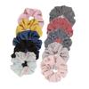10-Piece Floral Stripe Hair Scrunchies Set | Premium Fabric Elastic Bands for Women | for Hairstyles & Parties | Colorful Chiffon Hair Ties Pack view 1