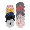 10-Piece Floral Stripe Hair Scrunchies Set | Premium Fabric Elastic Bands for Women | for Hairstyles & Parties | Colorful Chiffon Hair Ties Pack view 3