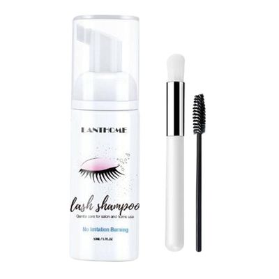 50ml Eyelash Extension Gentle Foam Cleanser Shampoo, Paraben & Sulfate Free, Daily Use Eye Makeup r for Natural Lashes, Professional Salon Kit, Tested by Professional Lash Lovers.