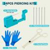 Beautidots 14G 16G 20G Body Piercing Kit for Belly Button/Lip/Tongue/Ear/Nose/Eyebrow/Nipple Piercing Gun Kits Safe Body Piercing Needle Tools for Women Men, 389-24pcs view 3