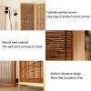 GOCHUSX Room Dividers Panel, Woven Folding Privacy Screen, Portable Freestanding Partition Wall for Home Living Room Bedroom Office Shop(Wood Colour,200x150cm) view 3