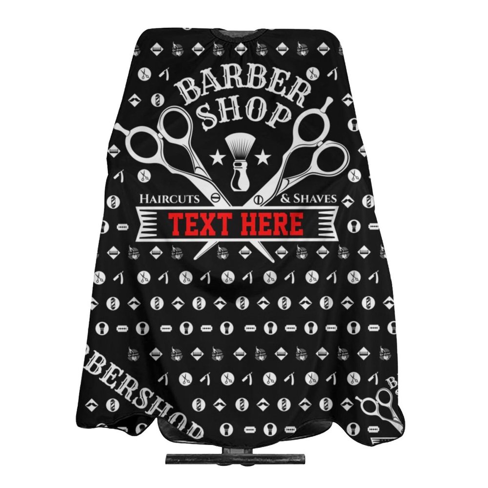 Custom Barber Cape Hairdresser Cape, Add Your Photo Text Logo Personalized Barbershop Salon Cape for Men, Customized Hair Cutting Cape for Home Salon Barbershop